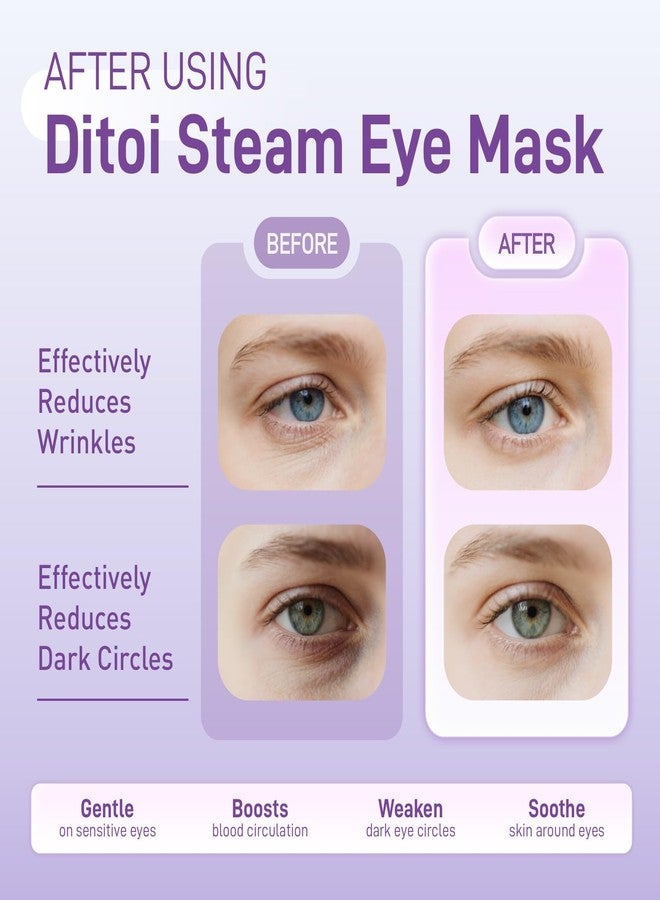 Ditoi Steam Eye Mask, Heated Eye Mask for Dry Eye Relief, Warm Compress with Hyaluronic Acid, Christmas Stocking Stuffers,Travel Essentials & Relaxation Gifts, Lavender 20 Packs - Image 3